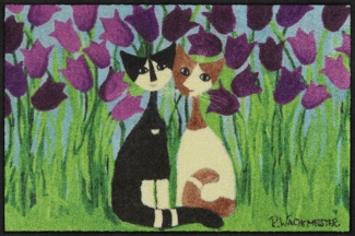 Salonloewe Fußmatte Rosina Wachtmeister 050x075 cm Cielo Di Tulipani, Eingangsmatte normal, Höhe: 500 mm