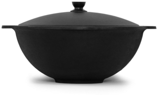 4BIG. fun Grilltopf NAMANGAN 12L Grilltopf WOK Uzbek Kasan Feuertopf, Gusseisen (Gusseisener Kasan mit Deckel)