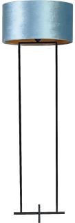 Stehleuchte Cross 1-flammig Samt Blau Ø52cm