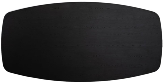 Bronx71 Tischplatte Roan dänisch oval schwarz Melamin 240 x 120 cm