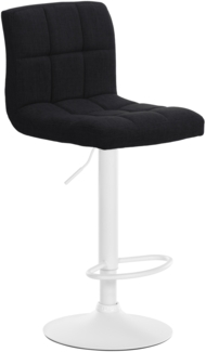 CLP Barhocker Calma Stoff 360 drehbar und höhenverstellbar,schwarz weiß