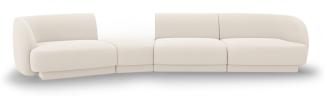 Micadoni Modulares Sofa Miley 4-Sitzer Links Boucle Beige