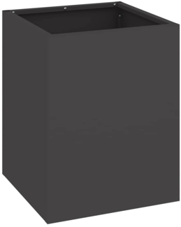 vidaXL Gartenblumentopf Schwarz 32 x 32 x 40 cm Kaltgewalzter Stahl 876343
