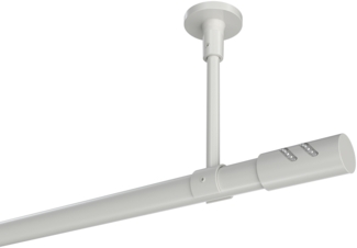 Gardinenstangen-Set Sonette Zoena 140 cm, 1-läufig, 20 mm Ø Weiß