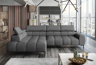 Stylefy Plazetti Ecksofa Kunstleder MADRYT Links Silber