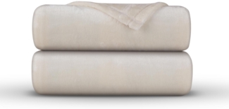 Kuscheldecke "Mirabella" - hochwertige Flauschige Decke, Cashmere Touch, 130 x 170 cm - Creme