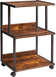 Druckerständer 3 Tier mit Rollen und Ablage, für Büro und Zuhause