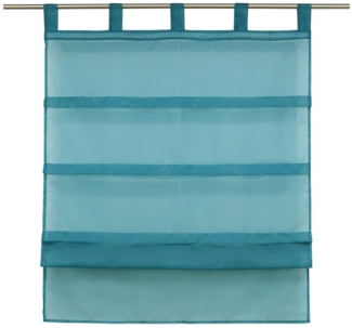 Joyswahl Raffrollo Sophia, mit Schlaufen, Voile Schlaufenrollo, Unifarbe