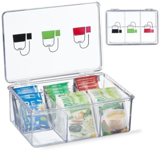 Transparente Teebox mit 6 Fächern 10039738