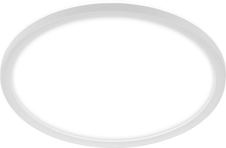 BRILONER Leuchten – LED Bad Deckenleuchte mit Backlight, IP44 LED Badezimmerlampe, ultraflach, neutralweißes Licht, Weiß, 420x35 mm (DxH), 3643-416