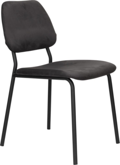 Stuhl Esszimmerstuhl Polsterstuhl DARBY von DutchBone in schwarz