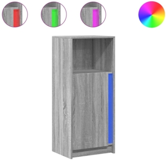 vidaXL LED-Sideboard Grau Sonoma 42,5x34x100 cm Holzwerkstoff 852157