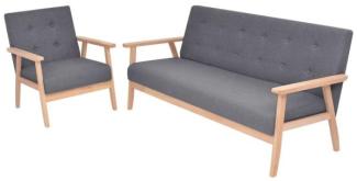 vidaXL Sofa-Set 2-tlg. Stoff Dunkelgrau [274924]