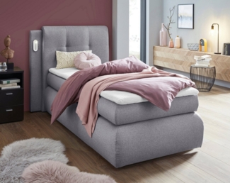 COLLECTION AB Boxspringbett Borna, inklusive Bettkasten, LED-Beleuchtung und Topper