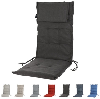 SLaaviinoo Hochlehnerauflage Gartenstuhlauflagen mit abnehmbarer Kopfstütze, 120 x 50 x 6 cm, (4 St), mit Bindebänder, wasserabweisender Stoff & UV-500 Stunden lichtecht