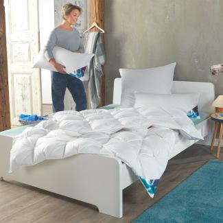 Häussling - Hjemme Hygge Plissee extra warm - Winter-Kassettenbett 100er Daune 155x220 cm,