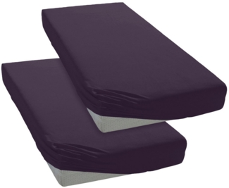 my home Spannbettlaken PHYSALIS, Jersey, Gummizug: rundum, (2 Stück), 100% Baumwolle, Matratzen bis 18 cm Höhe, Bettlaken, Spannbetttuch