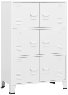 vidaXL Lagerschrank Industrial Weiß 75x40x115 cm Metall 339629