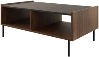 Couchtisch Tewos L97 (Farbe: Nuss Warmia / Nuss Warmia + Marmor Schwarz)