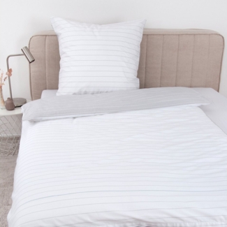 MTOnlinehandel Wendebettwäsche Tom Tailor Renforcé in 135x200+80x80 cm, Scandi Trio, 100% Baumwolle, 2 teilig, zeitlos, gradlinig, klar, für Erwachsene & Teenager