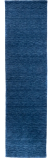 Morgenland Gabbeh Teppich - Softy - Uni - läufer - 300x80 - Blau