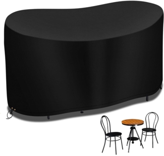 RICHIE Bistro-Set-Abdeckung 124x63x80cm wasserdicht Schwarz