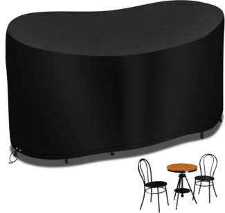 RICHIE Bistro-Set-Abdeckung 124x63x80cm wasserdicht Schwarz