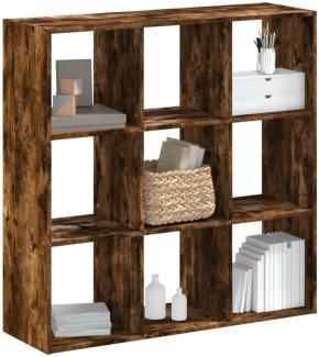 vidaXL Bücherregal Räuchereiche 102x32x102 cm Holzwerkstoff 852820