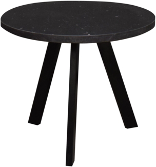 Couchtisch Rund Elesa 1 60x51x60 Holzwerkstoff Schwarz/Keramik schwarz