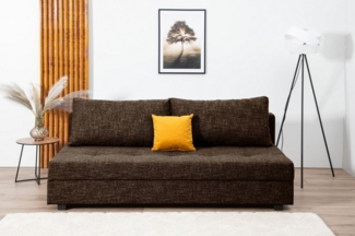 COLLECTION AB Schlafsofa DARIA inklusive Schlafunktion und Bettkasten, Schlafsofa,Bettfunktion,Bettkasten,inklusive Rückenkissen,Federkern