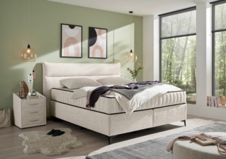 ED EXCITING DESIGN Boxspringbett Vlieland, Premium 9-Zonen-Tonnentaschenfederkern Duo-Matratze mit Kokosmatte