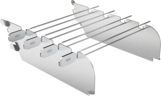 RÖSLE Grill-Windschutz VIDERO, 25398 (2-St), für Primezone, hochwertige Halterung für Grillspieße, Edelstahl
