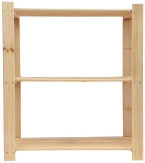 Regal 90x80x40cm Fichte 3 Böden Bücherregal Wandregal Standregal Holzregal