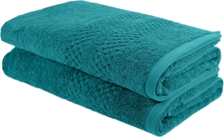 my home Saunatuch Regona, 80x200cm, flauschig und weich, 100% Baumwolle, 500 gr/m², Frottier (Set, 2-St), Premium Handtücher mit Bordüre, Handtuch-Set, 5 Jahre Garantie