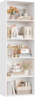Homfa Bücherregal Regal mit 5 Fächern, 159cm Bücherschrank Standregal, verstellbare Ablagen