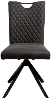 Stuhl Gent / Georgia S, Stoff, Anthrazit, 47 x 95 x 62 cm