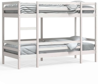 vidaXL Etagenbett Weiß 90x190 cm Massivholz Kiefer 3284222