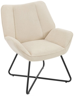 Woltu Ohrensessel (1-St), Relaxsessel mit Metallrahmen, Sessel bis 150 kg, aus Leinen