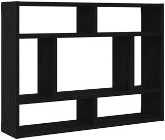 Wandregal, Hängeregal Schwarze Eiche 75 x 16 x 55 cm Holzwerkstoff de6350