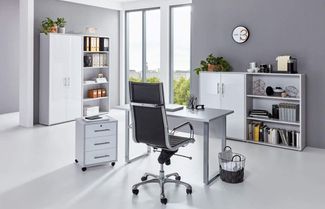 BMG Möbel Büromöbel-Set Office Edition Mini Set 1, (Büromöbel komplett Set, 6-tlg), ideal für Arbeitszimmer und Homeoffice