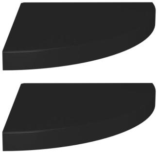 vidaXL Eck-Schweberegale 2 Stk. Schwarz 35x35x3,8 cm MDF 323920