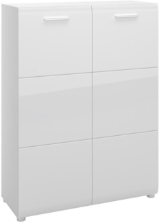 Schuhschrank Mestre / Merano , Holzwerkstoff , Weiß , 90 x 120 x 36 cm