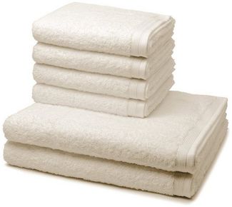 Möve Superwuschel 6 tlg. Frottier-Set - 4 X Handtuch (50 X 100cm), 2 X Duschtuch (80 X 150cm) - 520 g/m2 - Nature