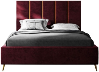 Lookway Polsterbett TIFFANY mit Bettkasten und 133 cm Kopfteil (Bett mit Metallgestell), komfortabel gepolstertes, hohes Kopfteil