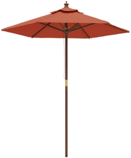 vidaXL Sonnenschirm mit Holzmast Terrakotta 196x231 cm 363164