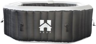 HOME DELUXE Outdoor Whirlpool DROP - ⌀185 cm Schwarz für 6 Personen