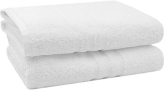 ZOLLNER Badetücher, Walkfrottier (2-St), 100x150 cm, 100% Baumwolle, vom Hotelwäschespezalisten