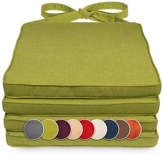 sunnypillow Stuhlkissen 4er Set Stuhlkissen 40 x 45 x 5cm
