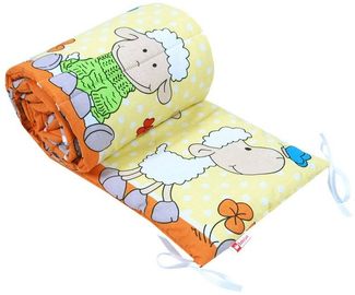 BabyLux Bettnestchen BABYLUX Bettumrandung NESTCHEN Bettnestchen 210 x 30 cm Babybett, 4. Orange Schaf Nestchen