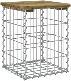 vidaXL Gartenbank aus Gabionen 33x31x42 cm Kiefernholz Imprägniert 834328